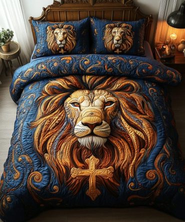 Lion Of Judah Majesty 3-Piece Quilted Bedding Set