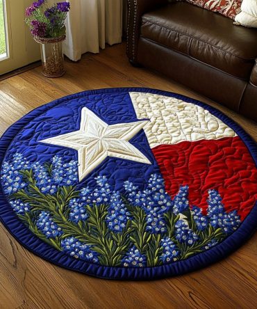 Lone Star Beauty Quilted Round Mat