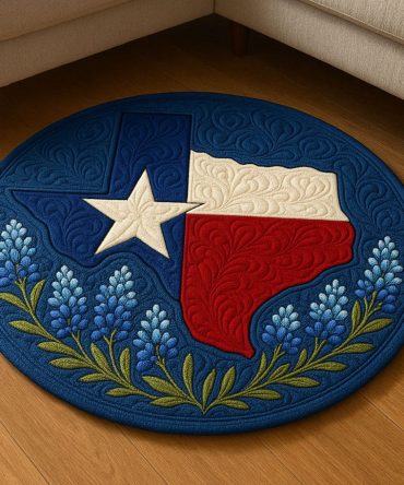 Lone Star Bloom Quilted Round Mat
