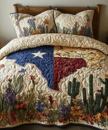 Lone Star Glory 3-Piece Quilted Bedding Set