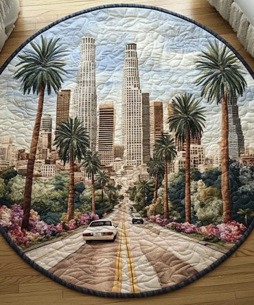Los Angeles Bliss Quilted Round Mat
