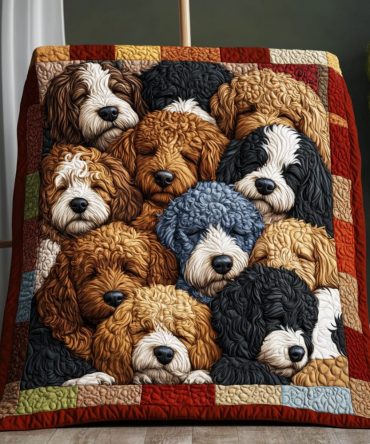 Love Doodles Quilted Blanket