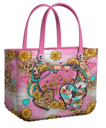 Bucket Tote Bag, Limited Edition Bogg Bag, Beach Bag Love And Care