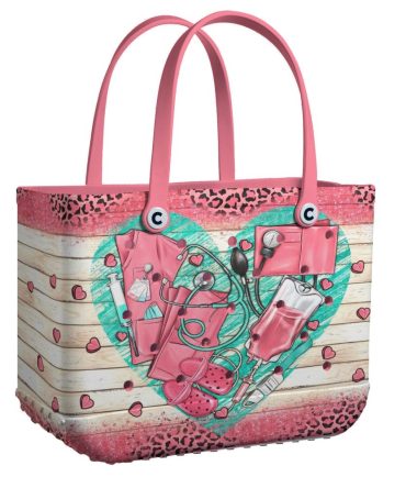 Bucket Tote Bag, Limited Edition Bogg Bag, Beach Bag Love For Healthcare