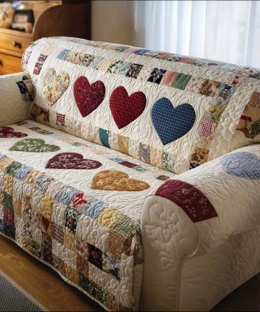 Lovely Pattern Quilted Sofa Cover