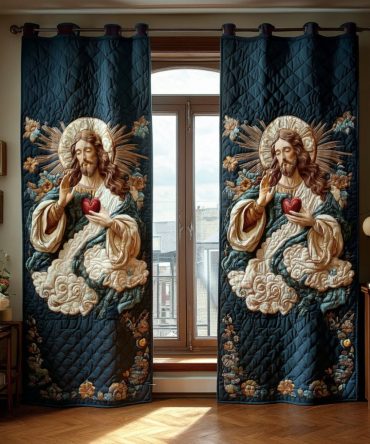 Loving Savior Quilted Curtains