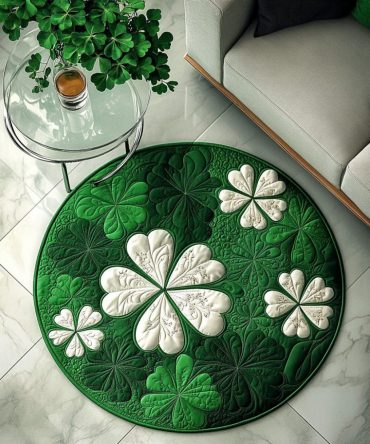 Lucky Charm Quilt Quilted Round Mat