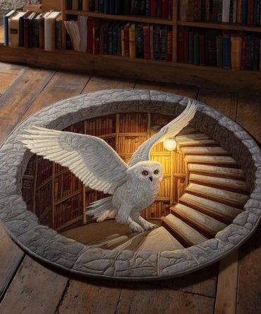 Lumen Wing Quilted Round Mat