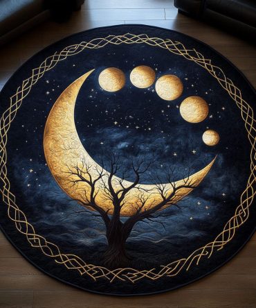 Lunar Embrace Quilted Round Mat