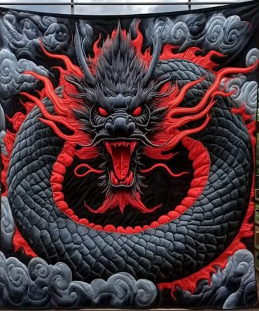 Lunar Wrath Quilted Blanket