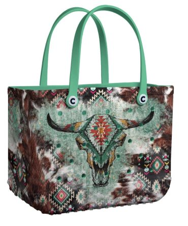Tribal Cow Skull Tote Bag - Durable, Stylish, Perfect For Everyday Use