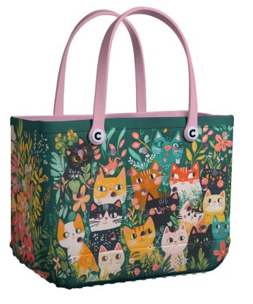 Chic Cat Print Tote Bag – Stylish, Spacious, Eco-Friendly, Perfect For Cat Lovers