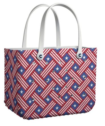 Stylish Patriotic Tote Bag - Durable, Spacious, Perfect For Beach Or Everyday Use!