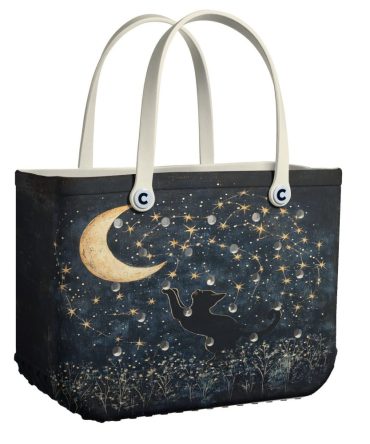 Enchanting Night Sky Tote Bag – Celestial Design With Moon & Stars , Perfect For Everyday Use