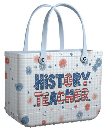 Chic Floral 'History Teacher' Tote Bag – Perfect Gift For Educators!