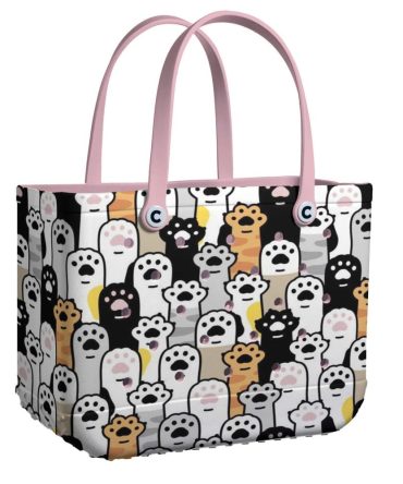 Bucket Tote Bag, Limited Edition Bogg Bag, Beach Bag High Five Vibes