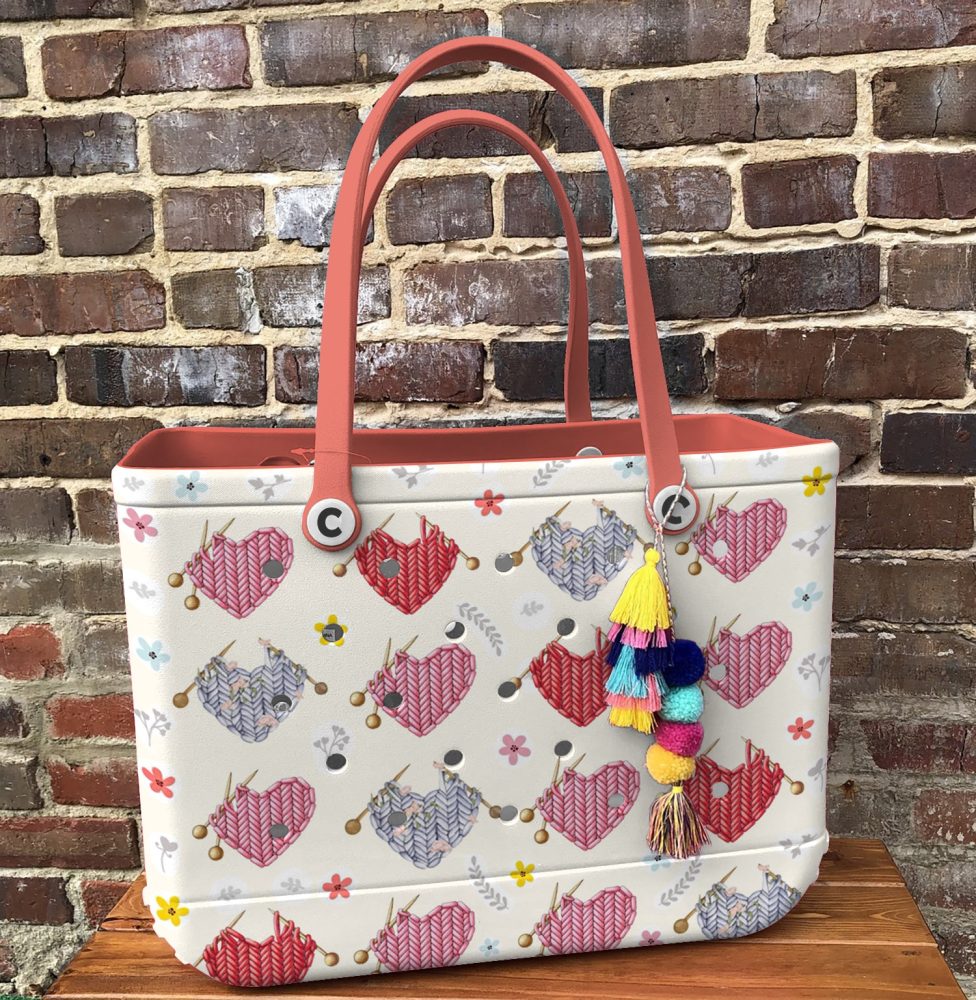 Chic Heart-Patterned Tote Bag – Stylish, Durable & Eco-Friendly Design - Image 2