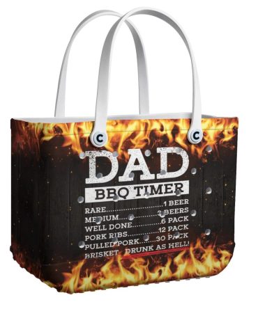 Bucket Tote Bag, Limited Edition Bogg Bag, Beach Bag Beer-Que Boss