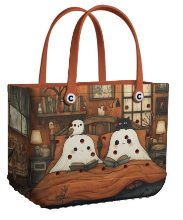 Bucket Tote Bag, Limited Edition Bogg Bag, Beach Bag Cozy Ghost Tales