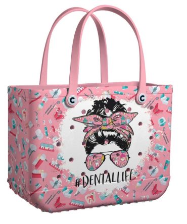 Bucket Tote Bag, Limited Edition Bogg Bag, Beach Bag Dental Life