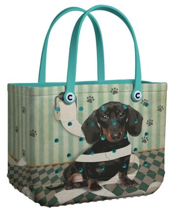 Bucket Tote Bag, Limited Edition Bogg Bag, Beach Bag Troublemaker Pup