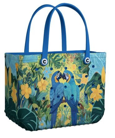 Bucket Tote Bag, Limited Edition Bogg Bag, Beach Bag Tropical Whisper