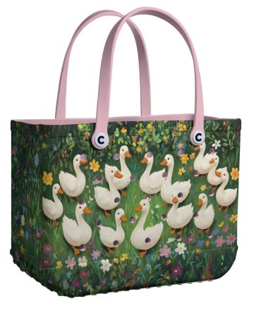 Bucket Tote Bag, Limited Edition Bogg Bag, Beach Bag Daisy Ducklings