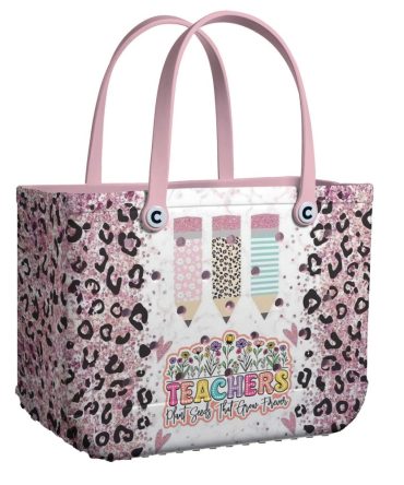 Chic Teacher Tote Bag - Leopard Print, Perfect For Classroom & Everyday Use