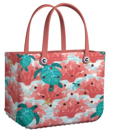 Eco-Friendly Turtle Print Beach Tote Bag – Waterproof, Durable & Stylish For Summer Adventures