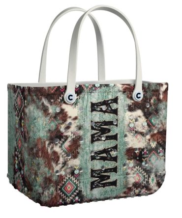 Bucket Tote Bag, Limited Edition Bogg Bag, Beach Bag Painted Skies, Tough Mama