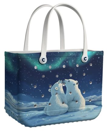 Bucket Tote Bag, Limited Edition Bogg Bag, Beach Bag Aurora Bears