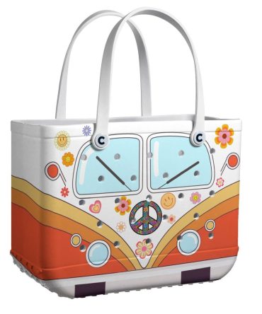 Bucket Tote Bag, Limited Edition Bogg Bag, Beach Bag Retro Revival