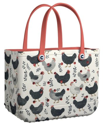 Bucket Tote Bag, Limited Edition Bogg Bag, Beach Bag Cluck Chic