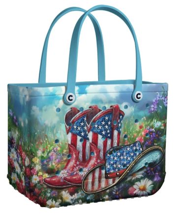 Bucket Tote Bag, Limited Edition Bogg Bag, Beach Bag American Frontier