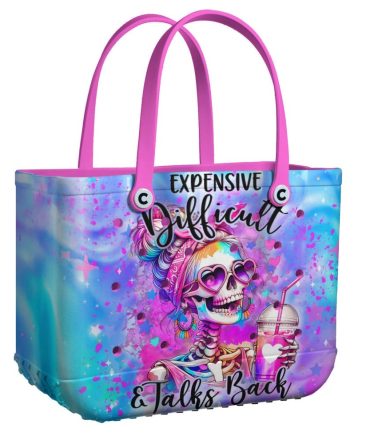 Vibrant Skull Tote Bag – Colorful Art Design, Perfect For Unique Style & Fun Vibes