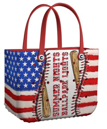 Bucket Tote Bag, Limited Edition Bogg Bag, Beach Bag Summer Nights Dugout