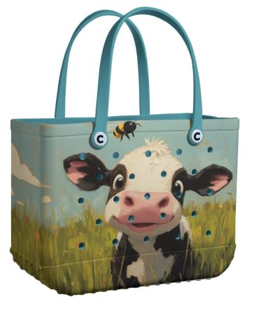 Adorable Cow-Themed Tote Bag – Durable, Spacious & Eco-Friendly For Everyday Use