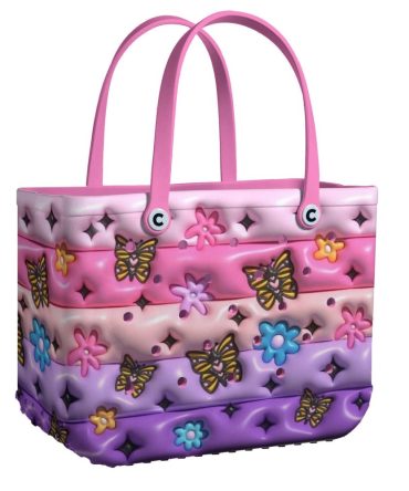 Bucket Tote Bag, Limited Edition Bogg Bag, Beach Bag Butterfly Bloom