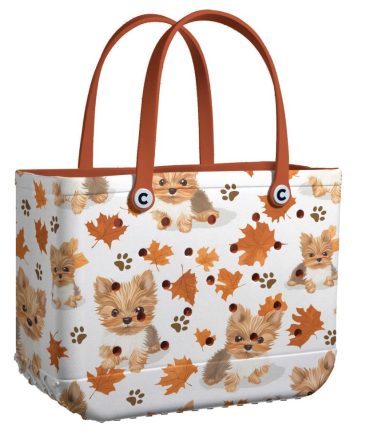 Bucket Tote Bag, Limited Edition Bogg Bag, Beach Bag Autumn Paws