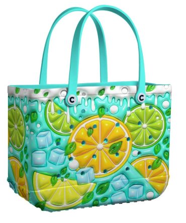 Bucket Tote Bag, Limited Edition Bogg Bag, Beach Bag Fresh Lemon