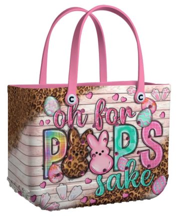 Bucket Tote Bag, Limited Edition Bogg Bag, Beach Bag Peep Chic Easter