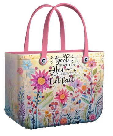 Bucket Tote Bag, Limited Edition Bogg Bag, Beach Bag Divine Strength