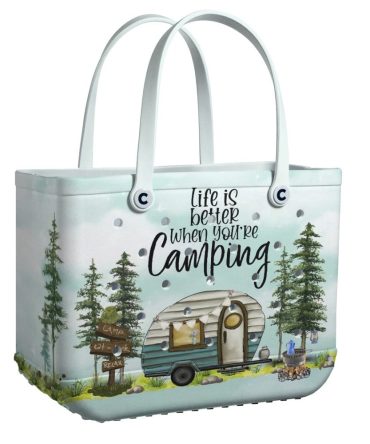 Stylish Camping Tote Bag With Camper Design - Perfect For Outdoor Adventures