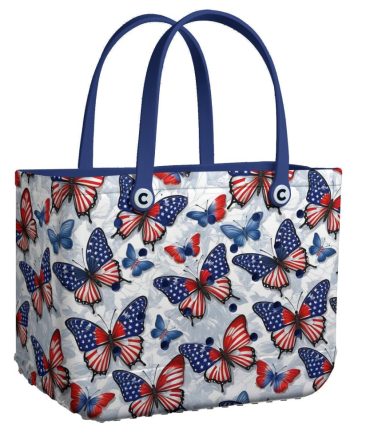 Bucket Tote Bag, Limited Edition Bogg Bag, Beach Bag Freedom'S American