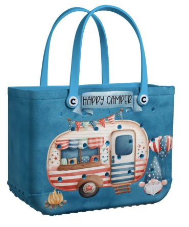 Happy Camper Tote Bag - Waterproof, Stylish & Spacious For Outdoor Adventures