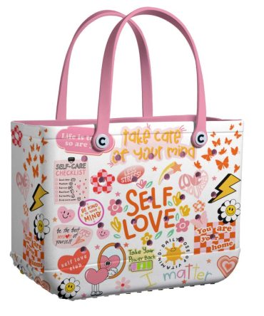 Colorful Self-Love Tote Bag – Inspirational Design, Durable & Spacious For Everyday Use