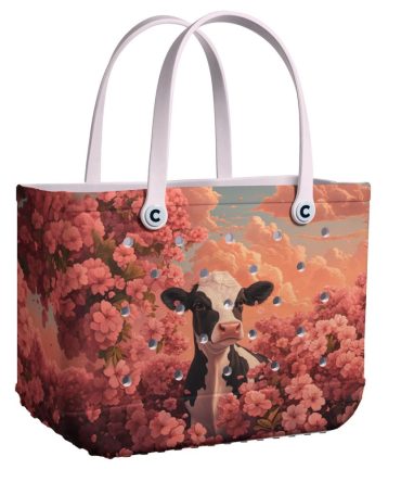 Bucket Tote Bag, Limited Edition Bogg Bag, Beach Bag Softy Moo