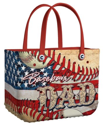 Patriotic Baseball Dad Tote Bag - Perfect Gift For Sports-Loving Fathers!