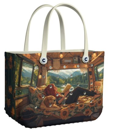 Bucket Tote Bag, Limited Edition Bogg Bag, Beach Bag Cozy Camp