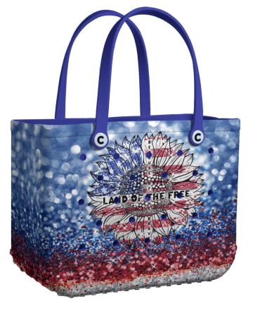 Patriotic Tote Bag – Usa Flag Design, Eco-Friendly, Spacious & Stylish For Everyday Use